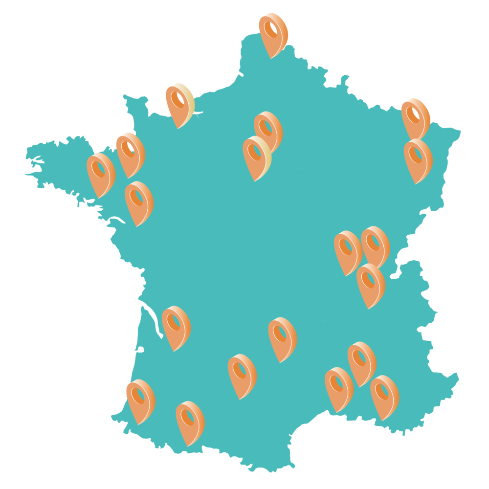 Carte de France des agences VAN-IT
